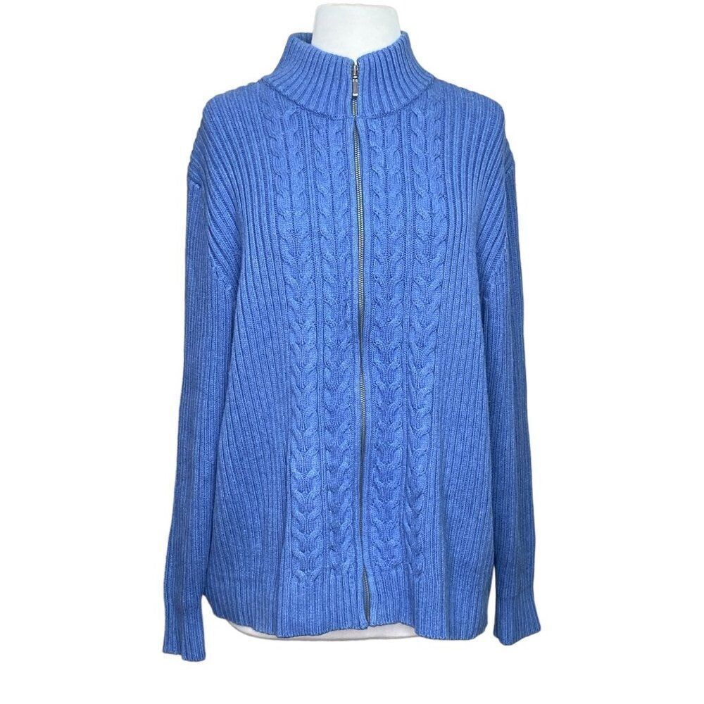 Land's End Size XL Zip Front Sweater Cardigan